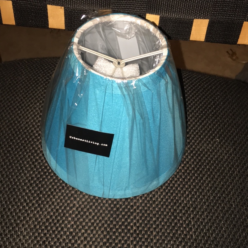 Small turquoise lamp shade